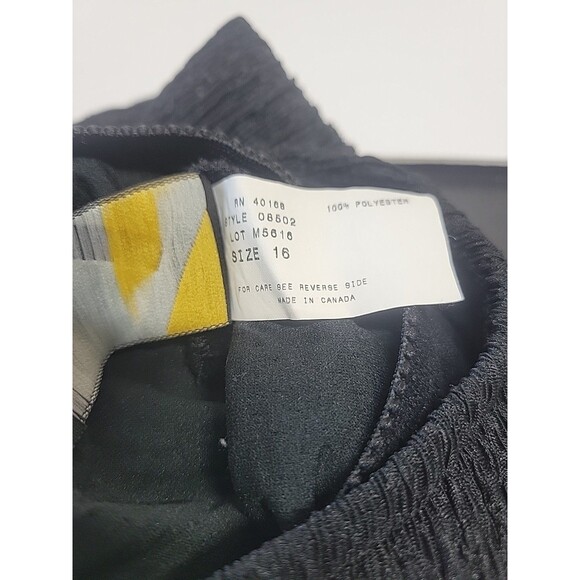 Mainstream Womens Bathing Suit 16 Black Tank Top Solid Nylon Spandex - Picture 9 of 11